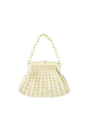 1930s Crocheted Frame Bag With Linked Strap