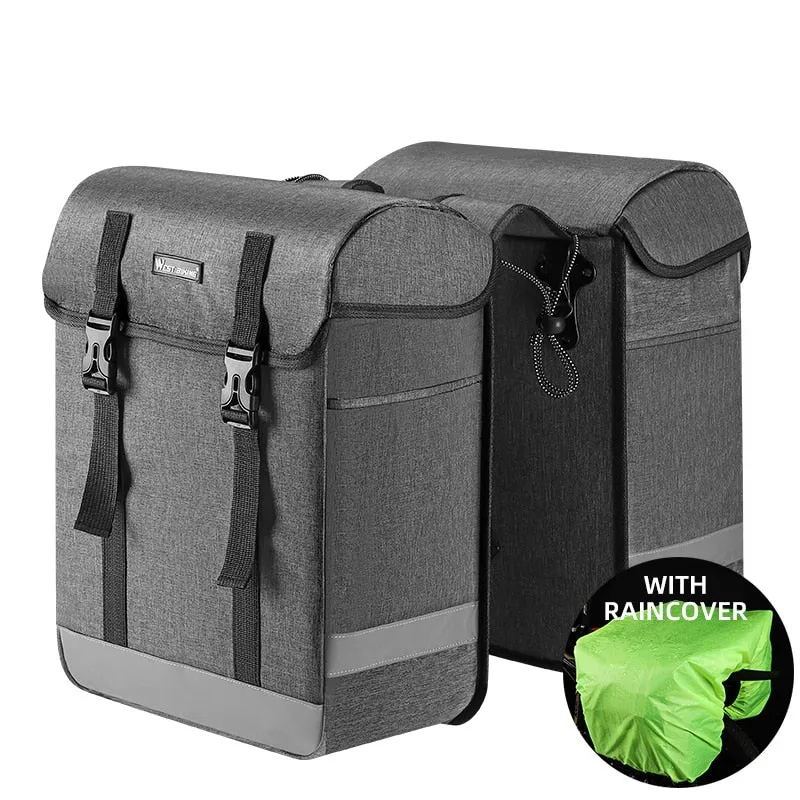 33L Large Capacity Cycling Pannier Double Side Bike Trunk Bag MTB Road Bicycle Travel Luggage Carrier Pack Bag