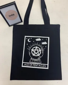 ‘Ace of Pentacles’ Tarot Tote Bag