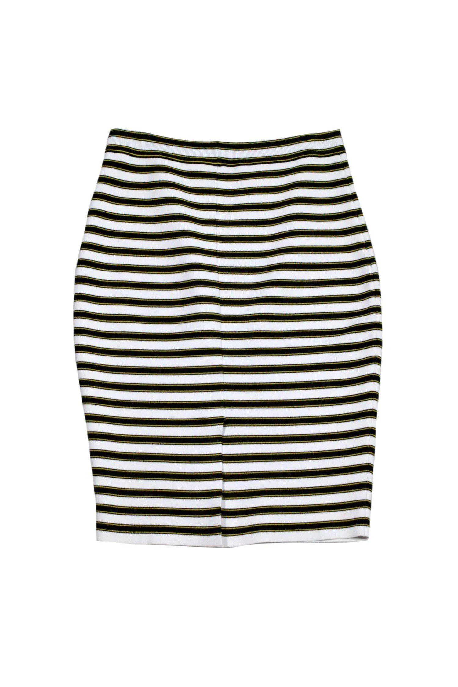 A.L.C. - White, Black & Yellow Bandage Skirt Sz M