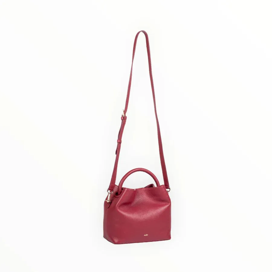 ALEO BON BON LEATHER BAG CRANBERRY