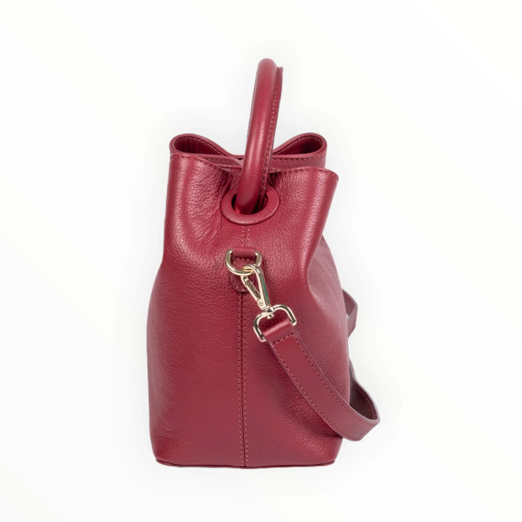 ALEO BON BON LEATHER BAG CRANBERRY