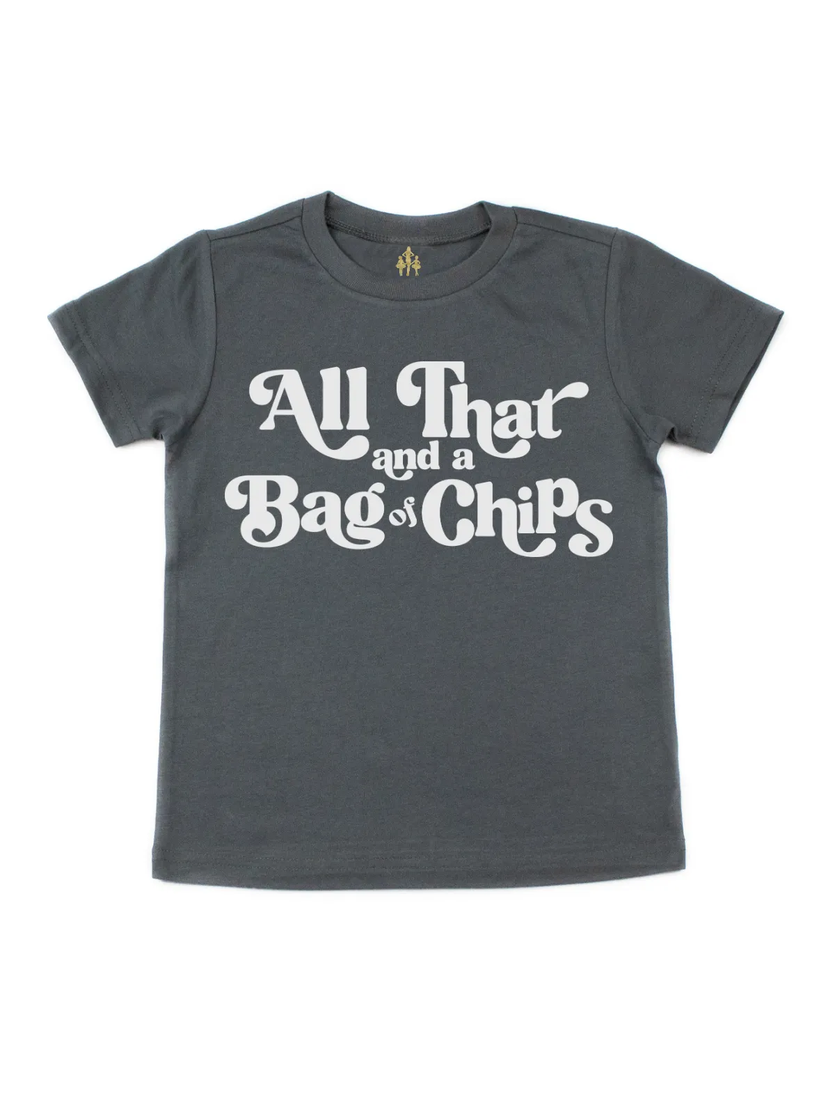 All That and a Bag of Chips Mommy and Me Matching Shirts - Asphalt Gray