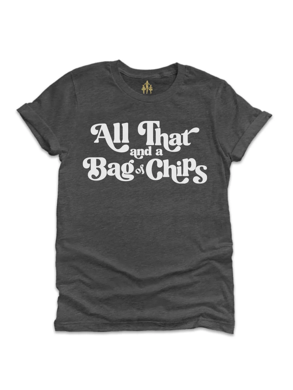 All That and a Bag of Chips Mommy and Me Matching Shirts - Asphalt Gray