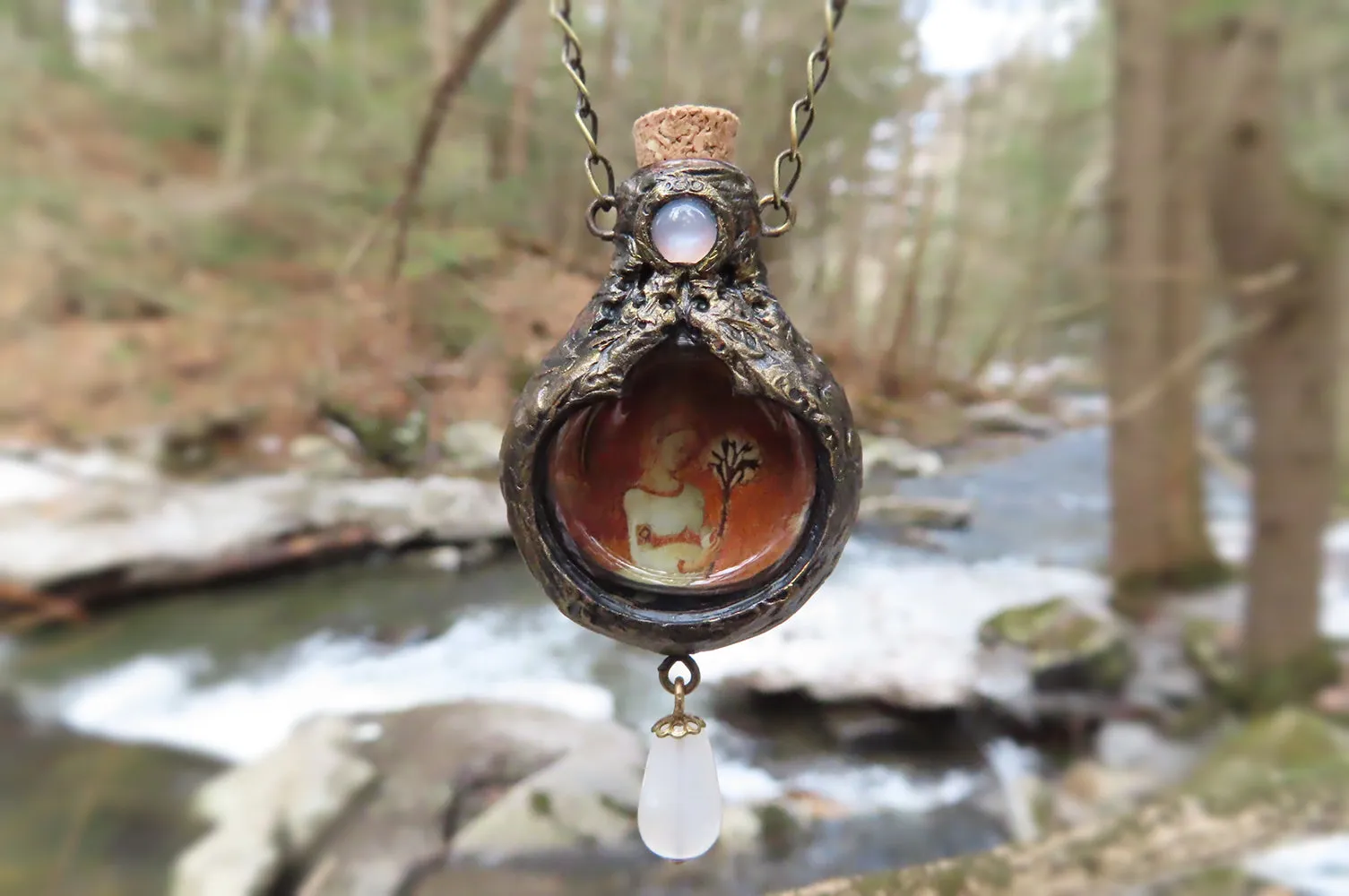 Angel of the Lily ~ Gothic Arch Vessel Amulet