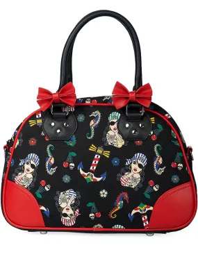 Banned Anchor Pin Up Piratessa Bag Black