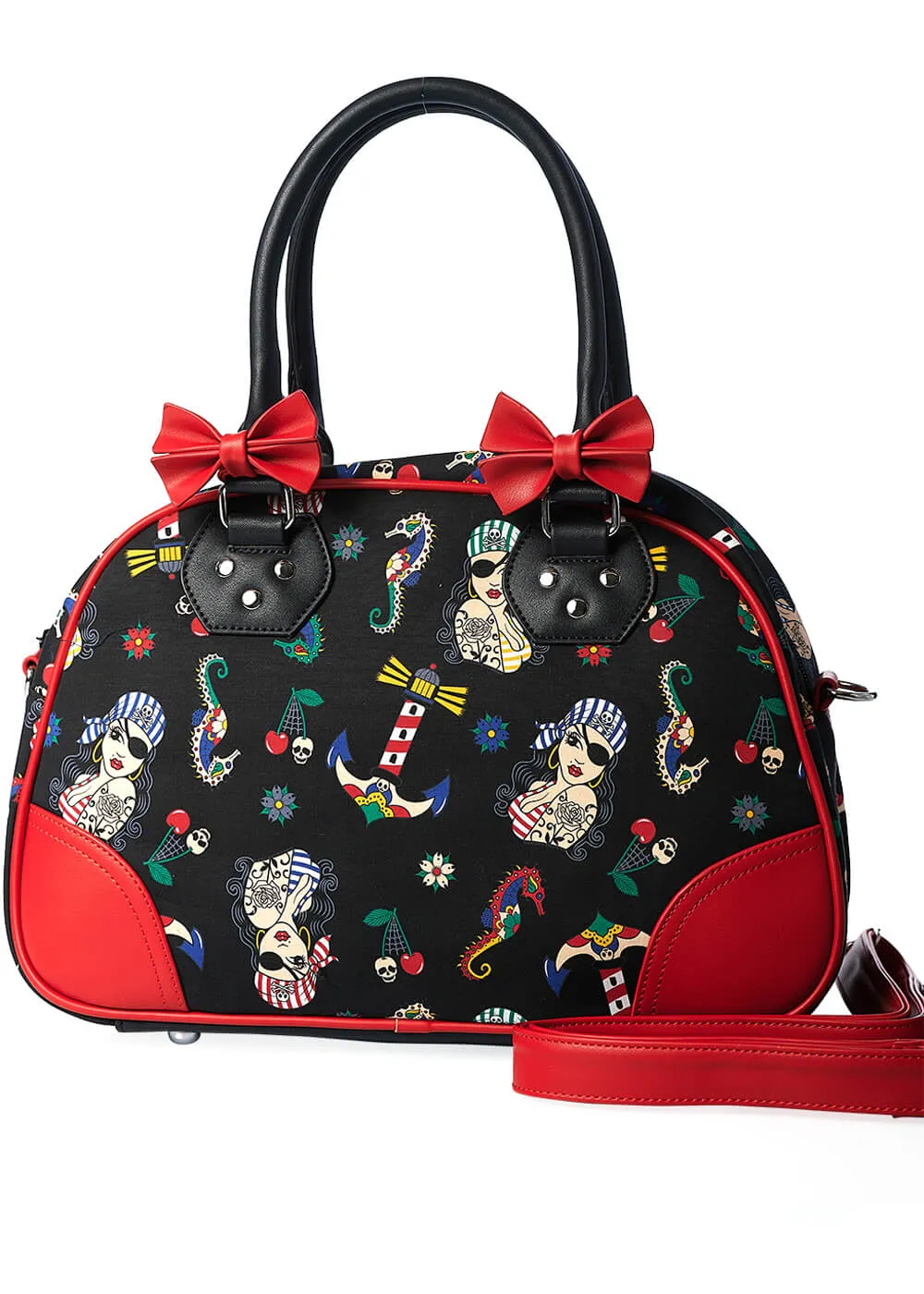 Banned Anchor Pin Up Piratessa Bag Black