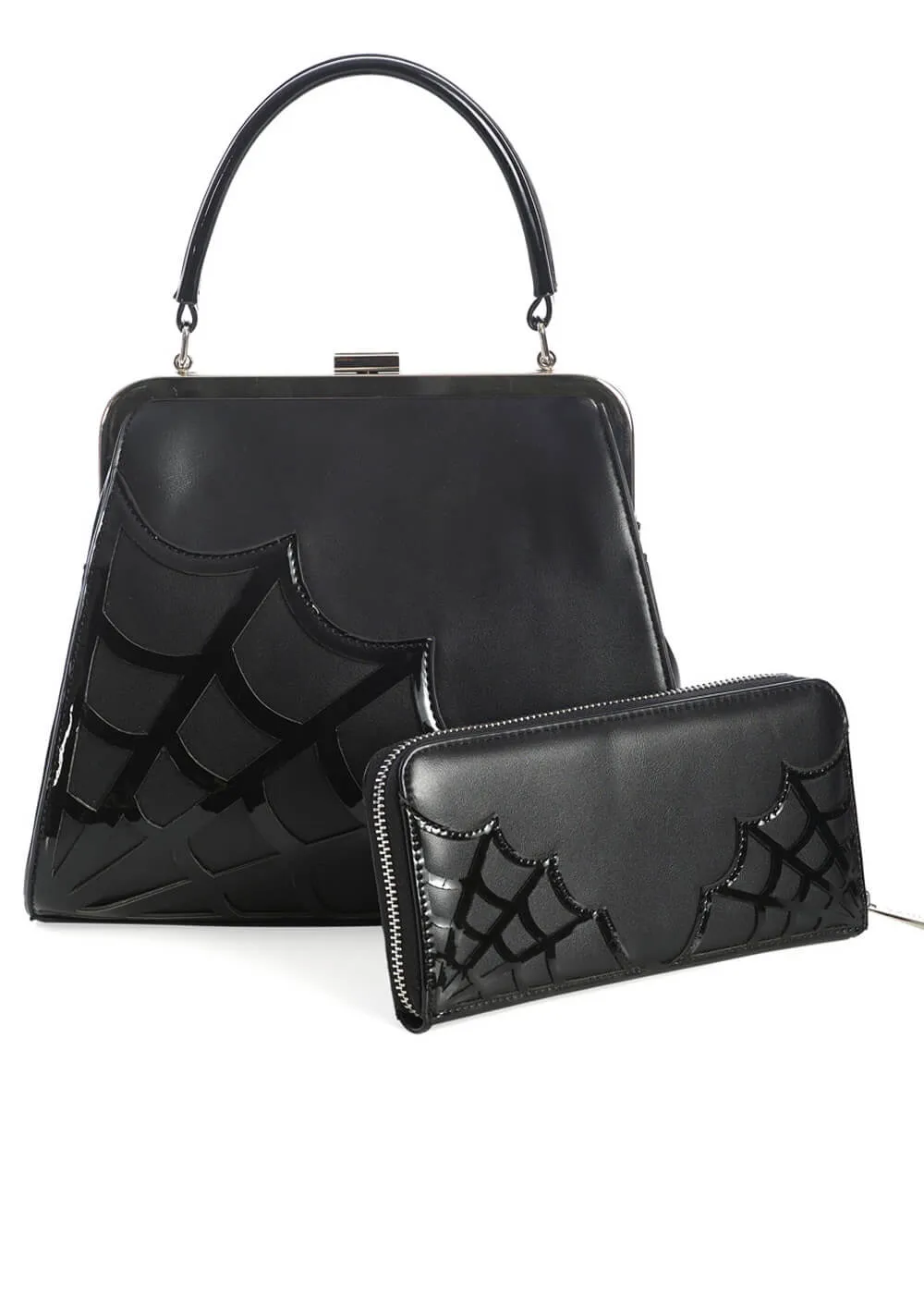 Banned Twilight Time Spiderweb Bag Black