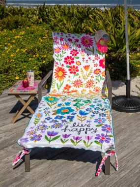 Beach Chair Towel & Tote - Live Happy