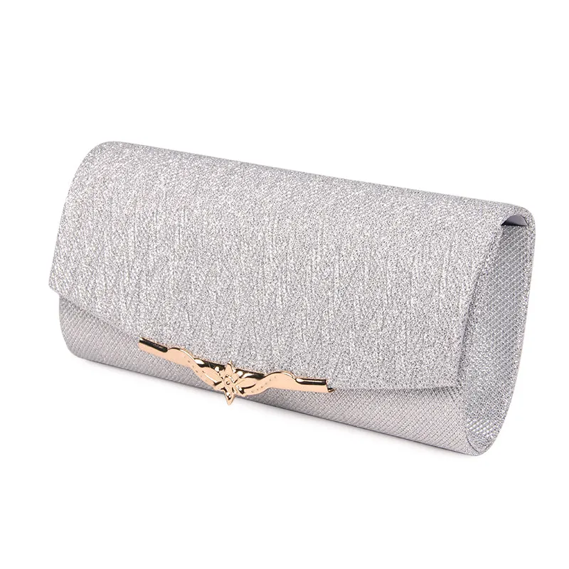 Beautiful Shiny Women Evening Party Clutch Bag With Chain Luxury Glitter