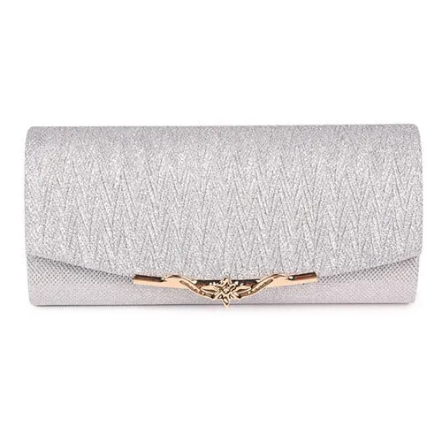 Beautiful Shiny Women Evening Party Clutch Bag With Chain Luxury Glitter