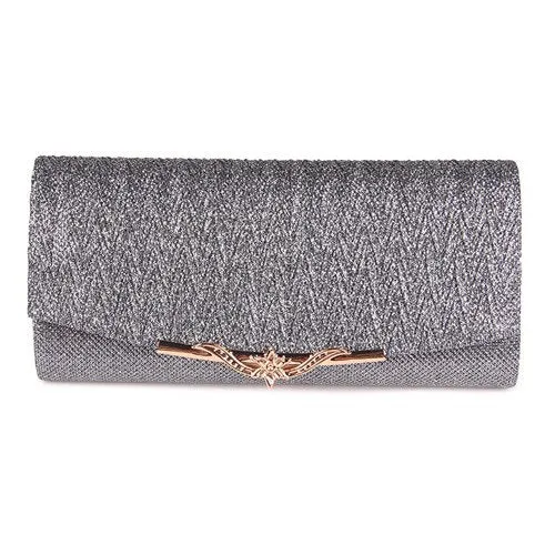 Beautiful Shiny Women Evening Party Clutch Bag With Chain Luxury Glitter