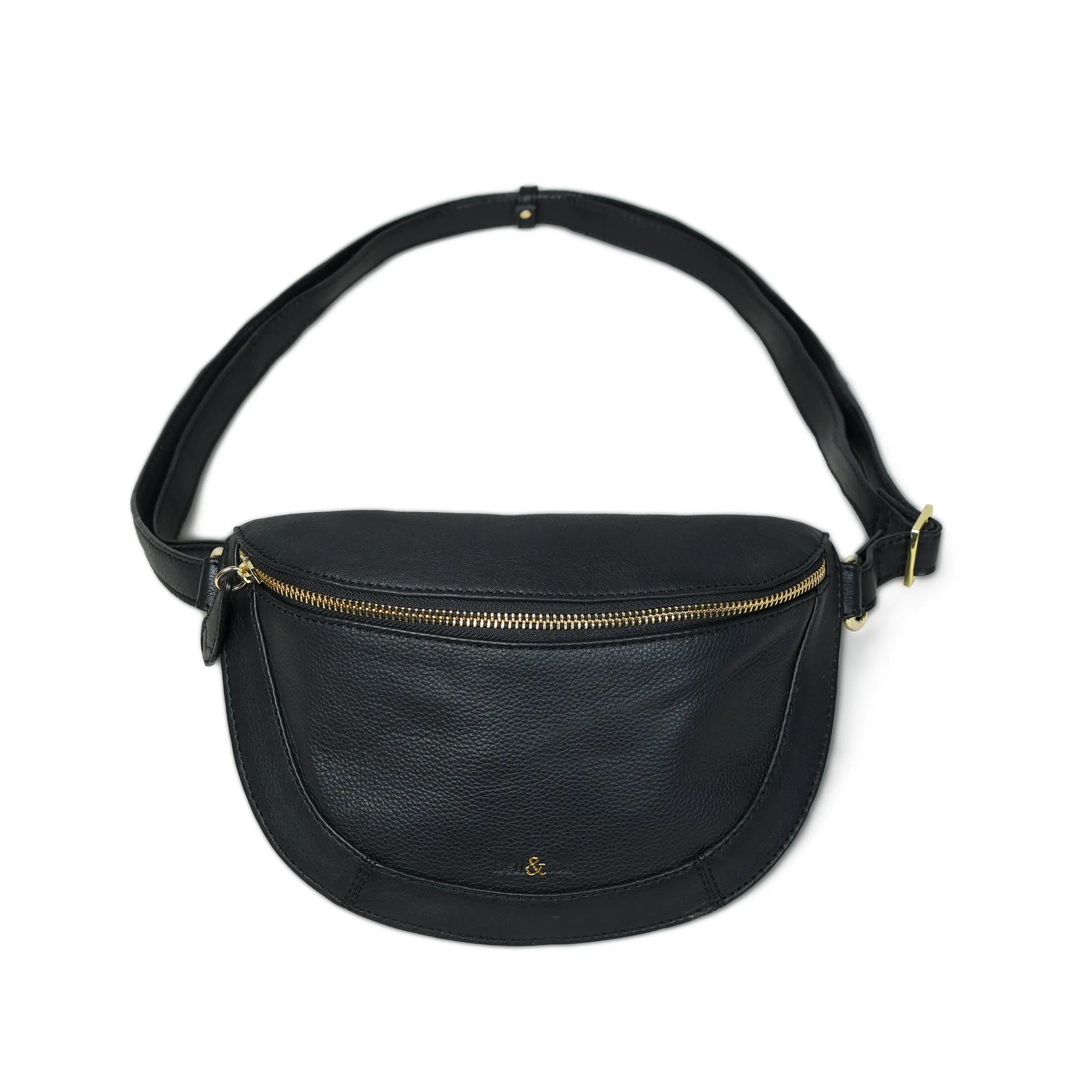 Bell & Fox Liberty Crossbody Bag in Black Leather