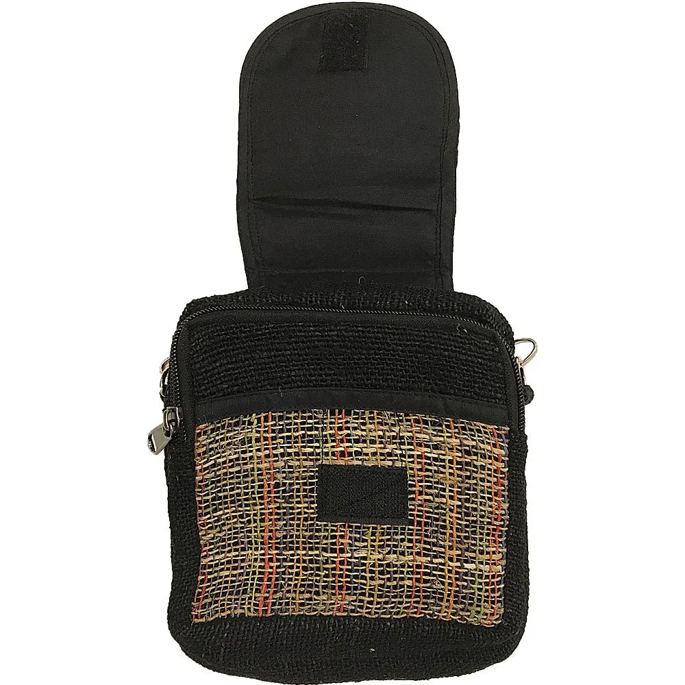 Black Hemp Mini Purse