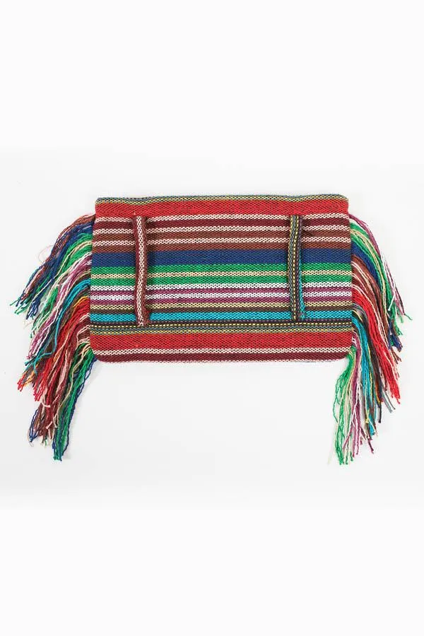 Boho Gheri Fringe Belt Clutch