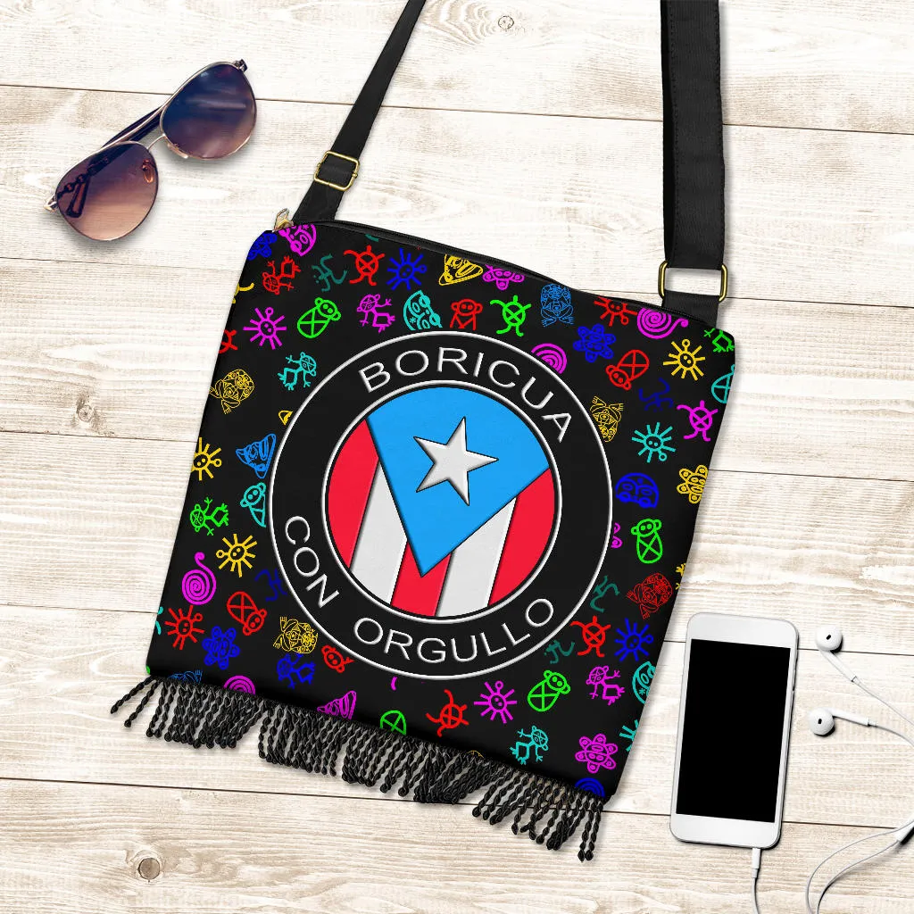 Boricua Con Orgullo - Crossbody Boho Handbag