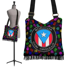 Boricua Con Orgullo - Crossbody Boho Handbag