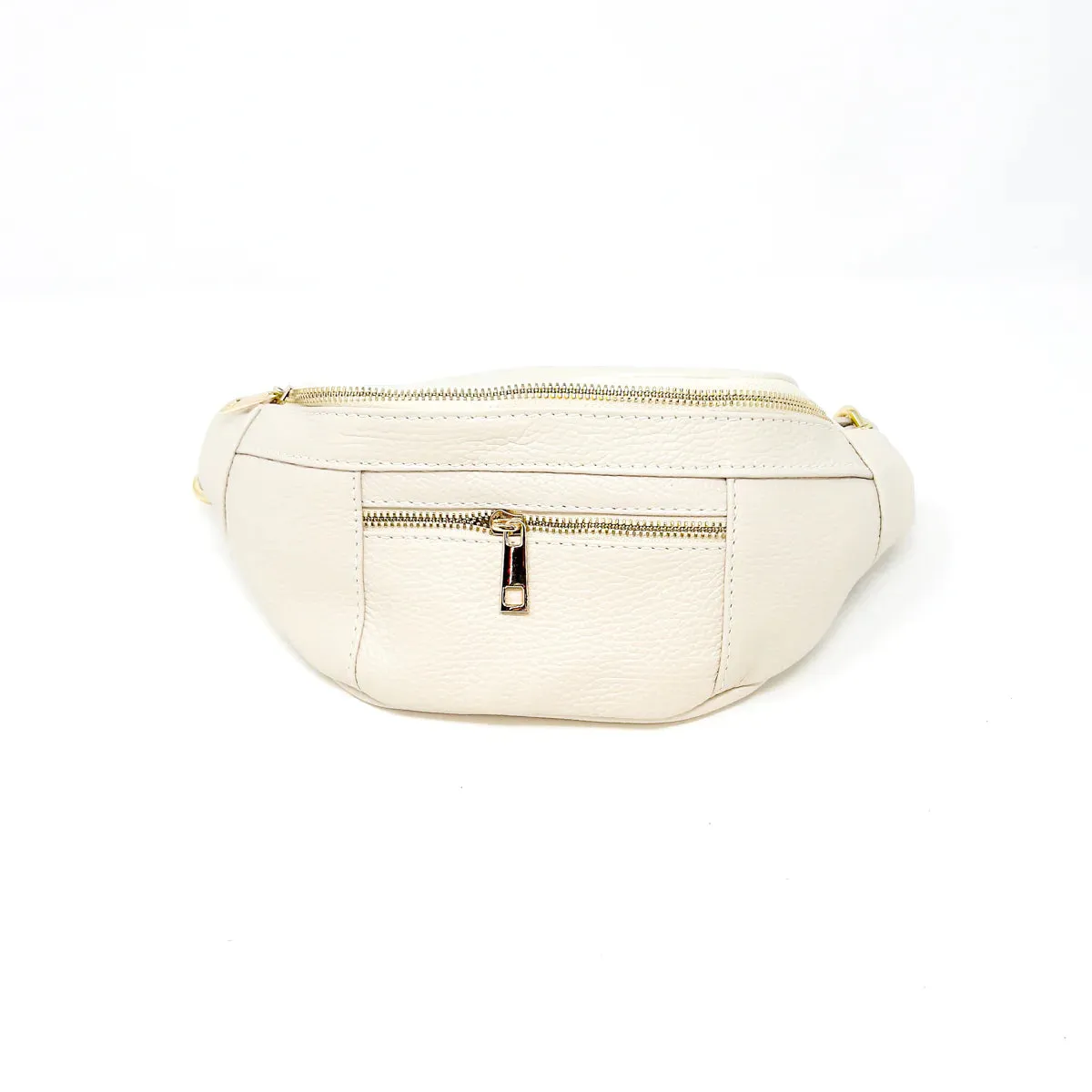 Bridget Beige Leather Crossbody Bag