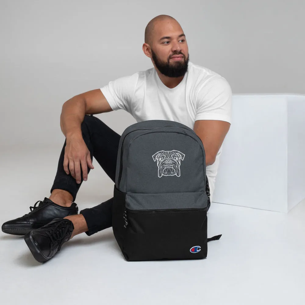 Bulldog Embroidered Champion Backpack