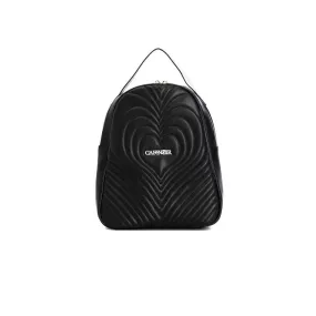 CafèNoir Women's backpack with Heart quilting C3IA0402N001TG3 black