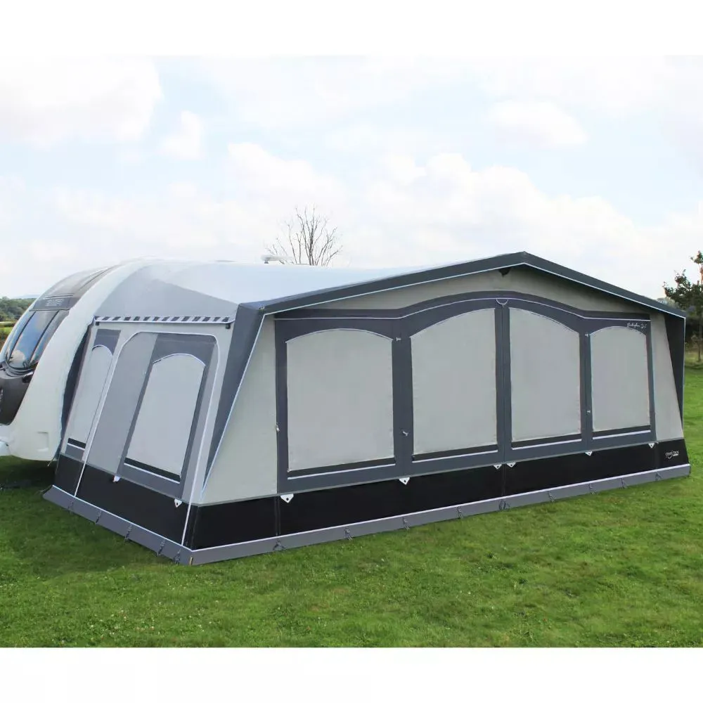 Camptech Buckingham DL 3m Seasonal Traditional Full Caravan Awning   Free Storm Straps (2024)