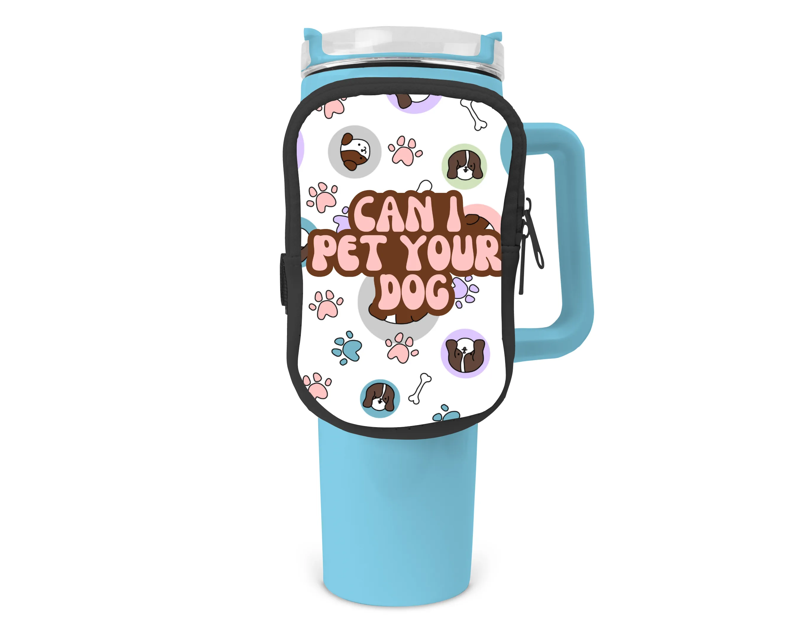 Can I Pet Your Dog Zippered Pouch/Bag For 40oz Tumbler