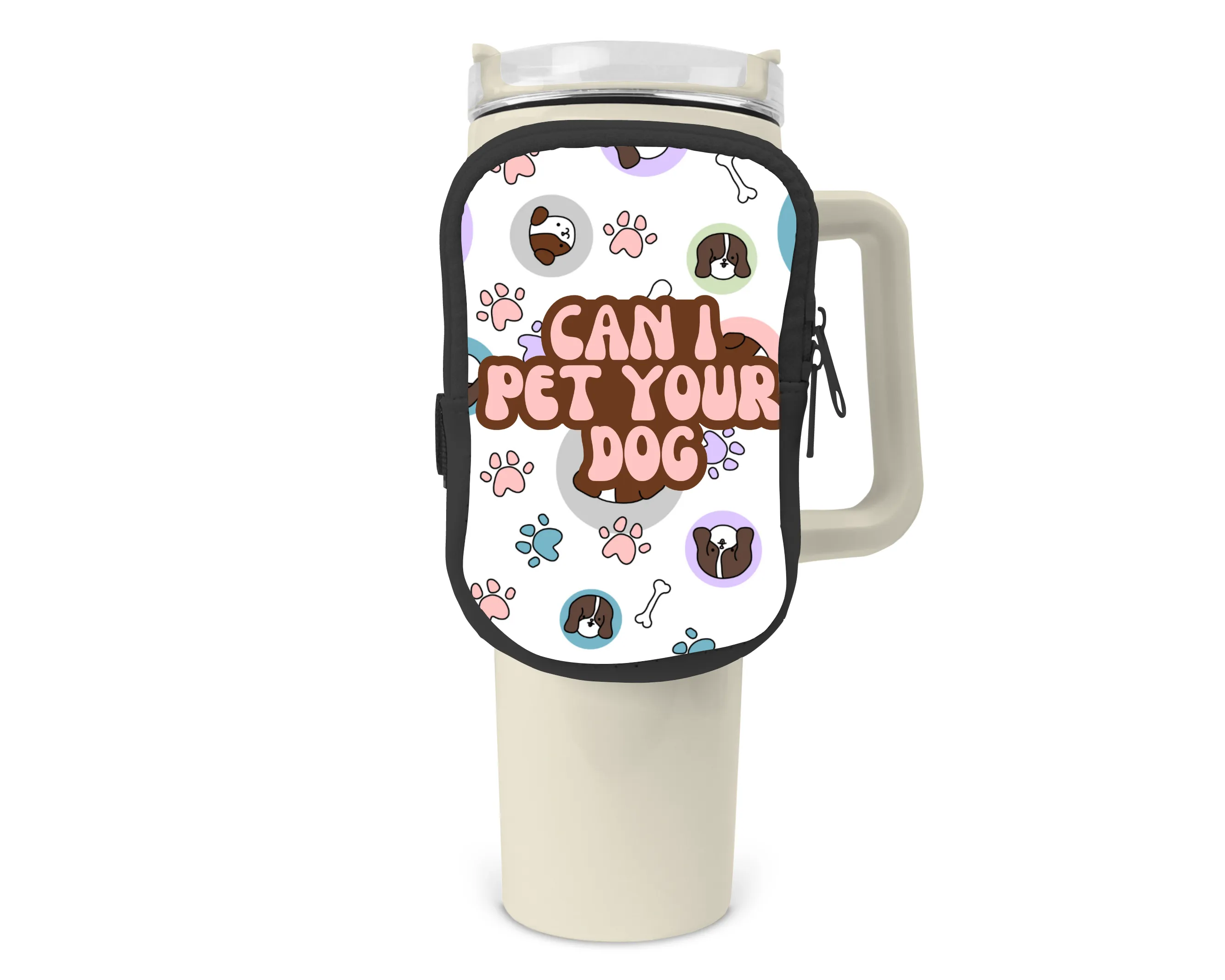 Can I Pet Your Dog Zippered Pouch/Bag For 40oz Tumbler