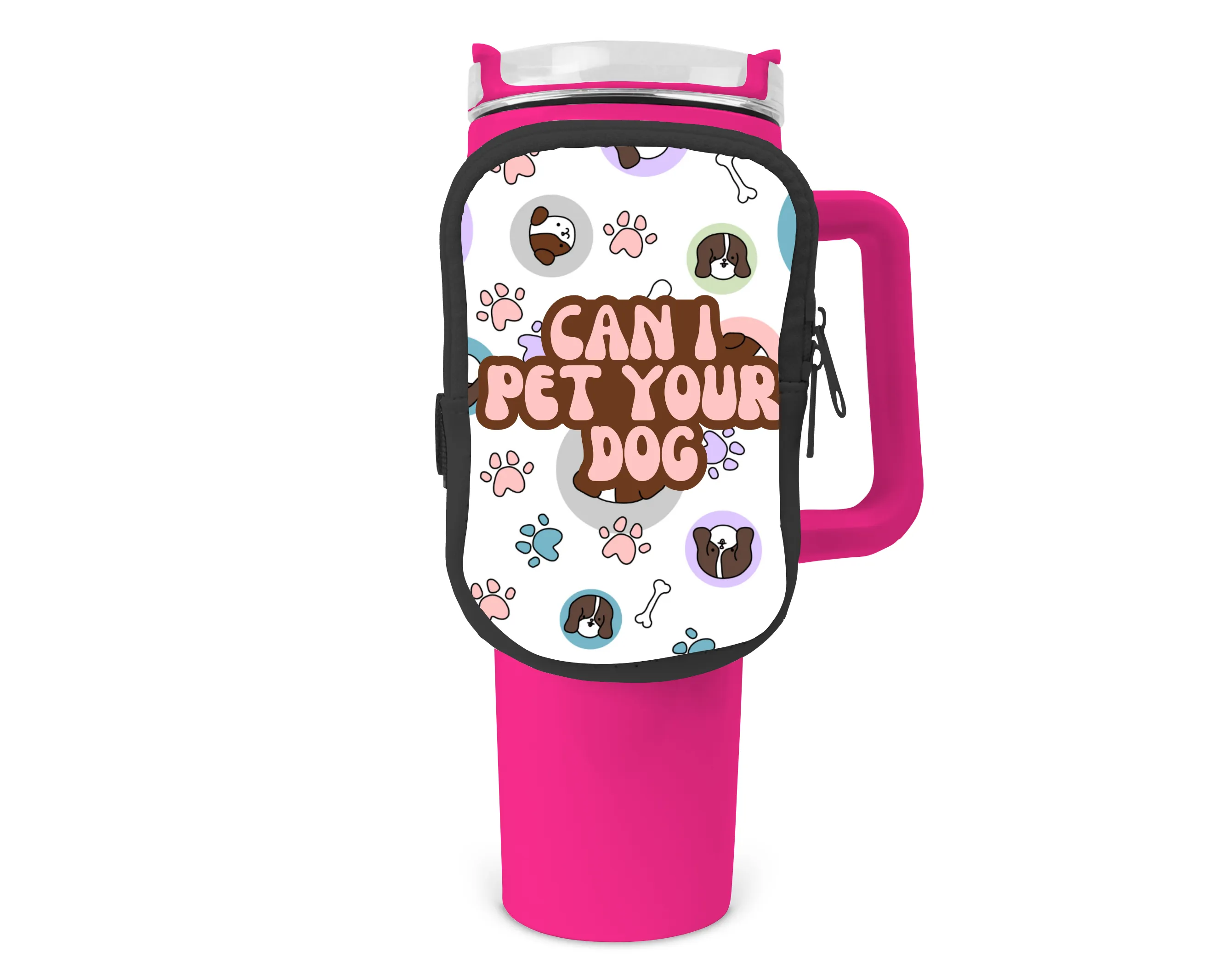 Can I Pet Your Dog Zippered Pouch/Bag For 40oz Tumbler