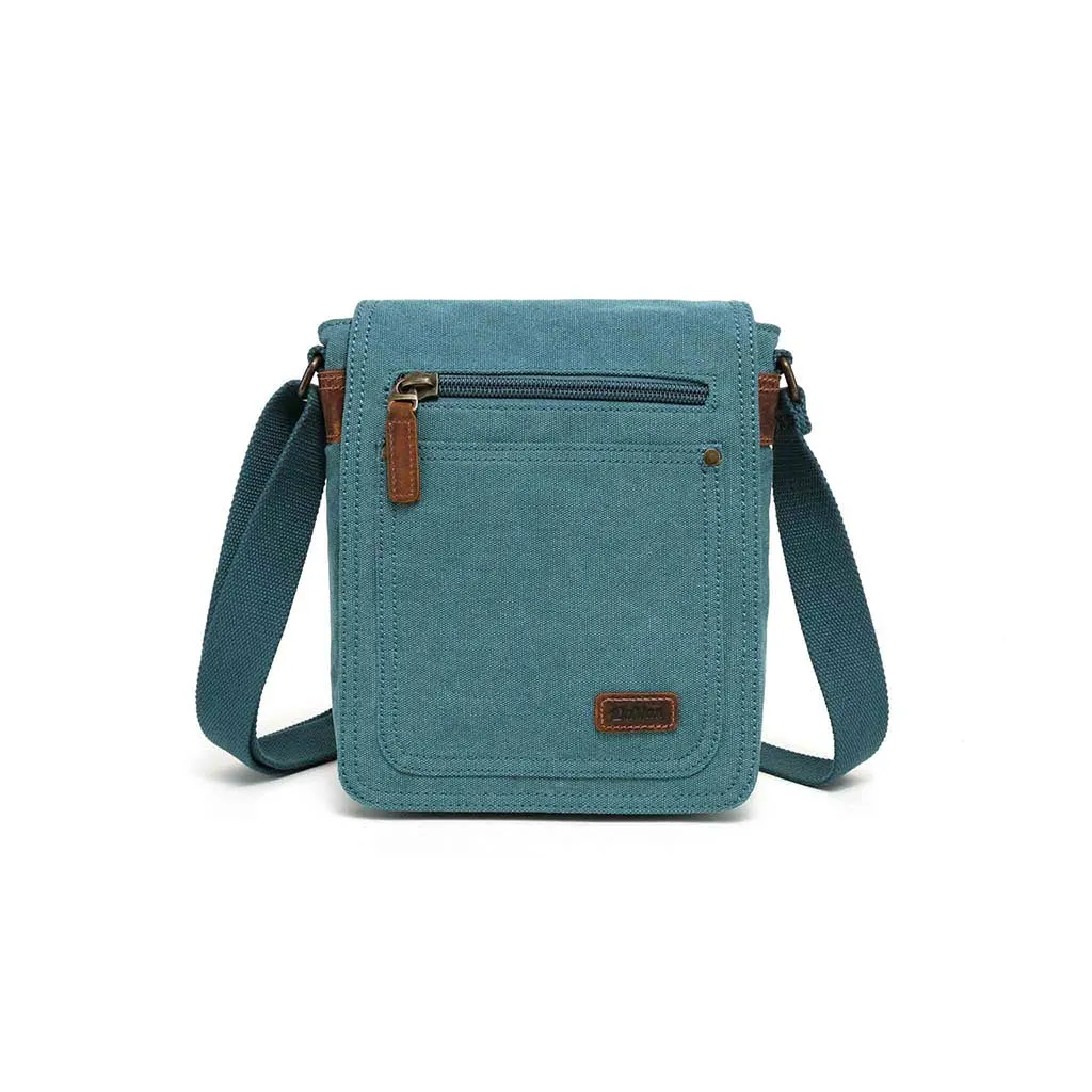 Canvas Shoulder Bag with 7 Pockets