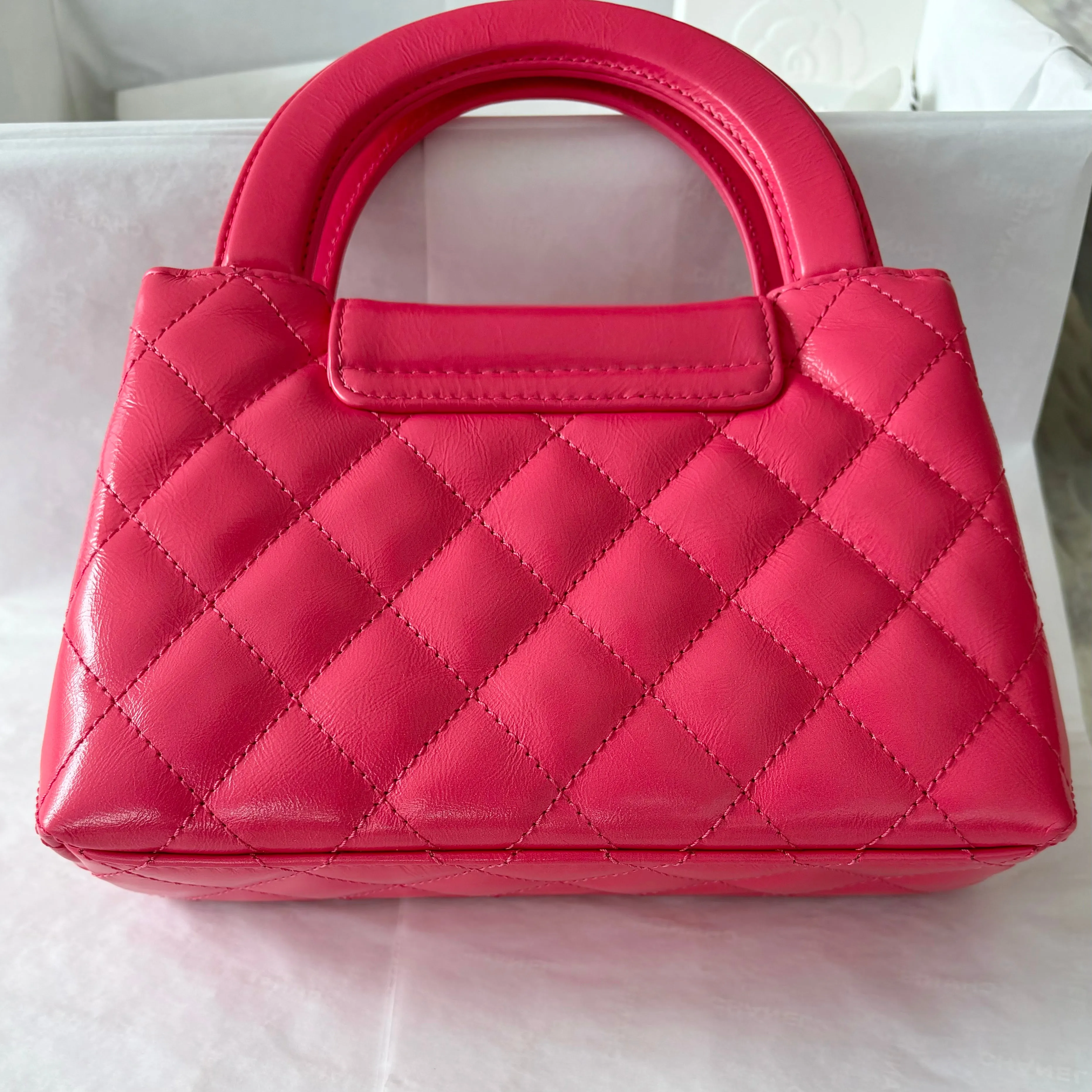 Chanel Kelly Shopping Bag Small Pink Calfskin