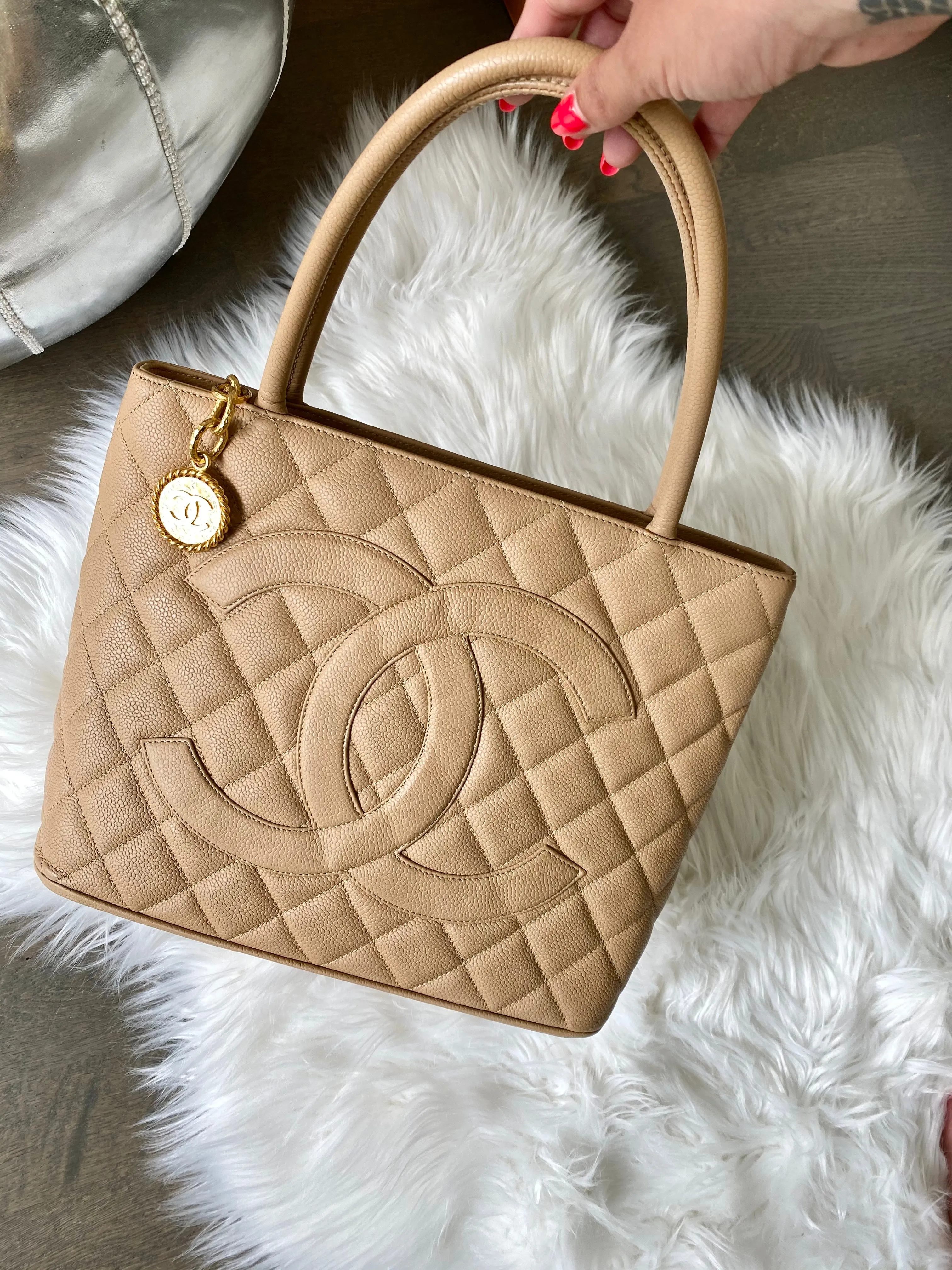 Chanel medallion tote bag