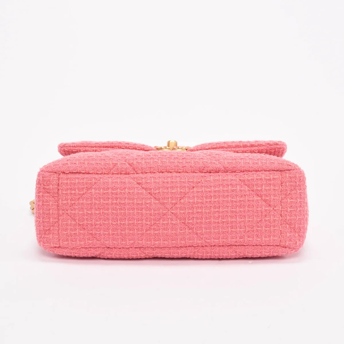 Chanel Pink Glitter Tweed Large Chanel 19 Flap Bag