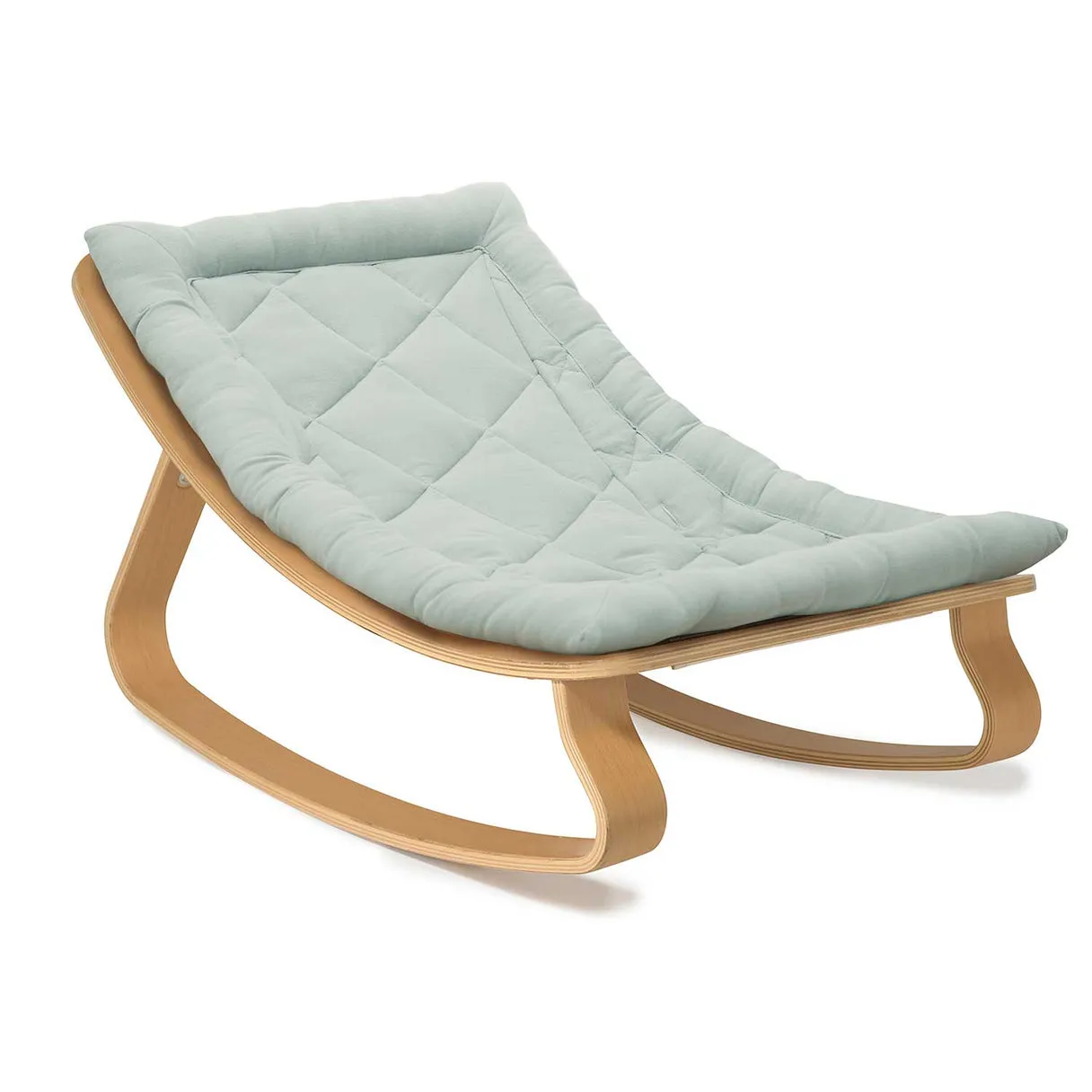 Charlie Crane Levo Baby Rocker in Beech with Farrow Cushion