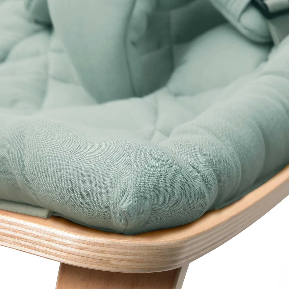 Charlie Crane Levo Baby Rocker in Beech with Farrow Cushion