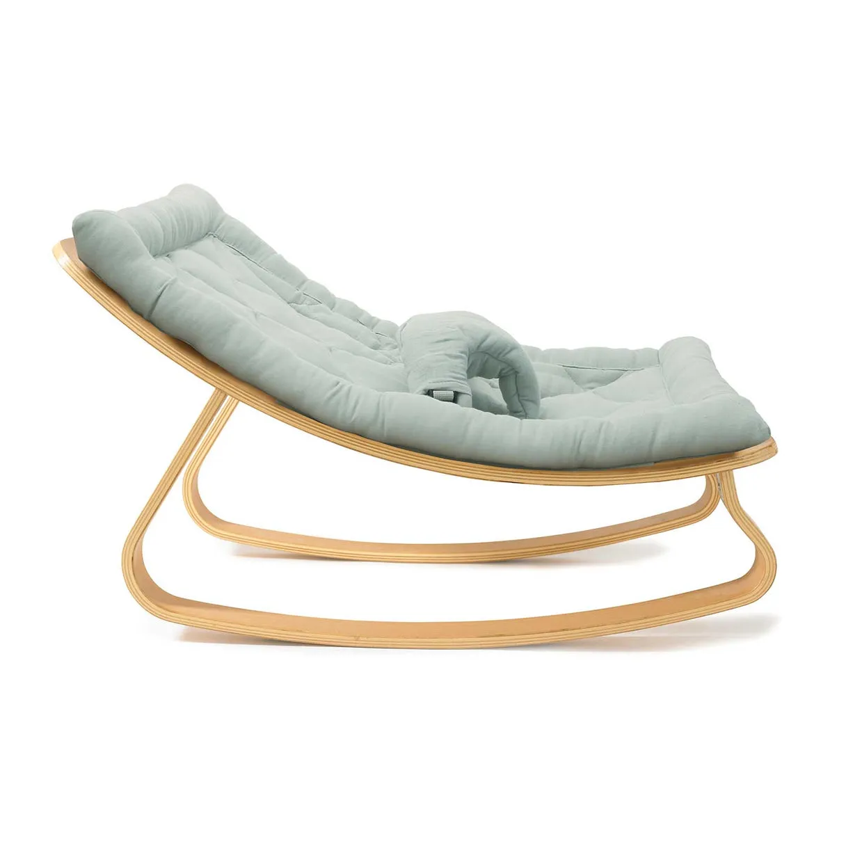 Charlie Crane Levo Baby Rocker in Beech with Farrow Cushion