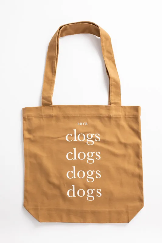 Clogs   Dogs tote-Camel