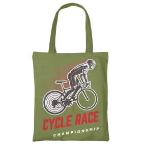 Cycle Race Canvas Tote Bag