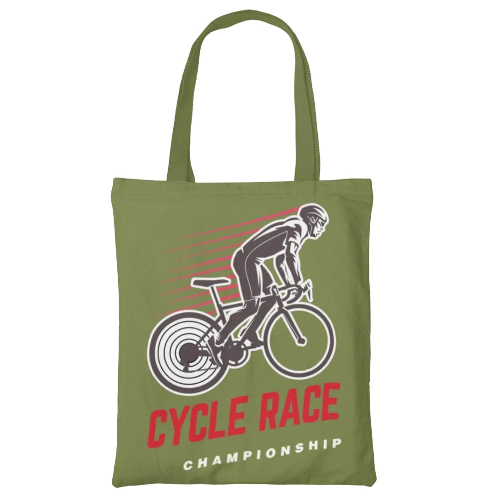 Cycle Race Canvas Tote Bag