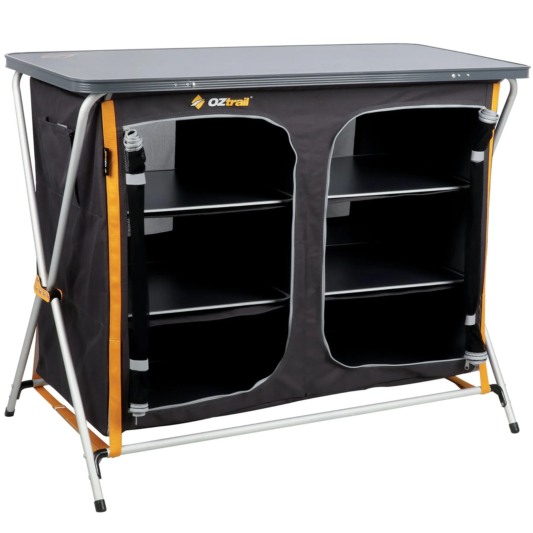 Deluxe Folding 3 Shelf Double Cupboard