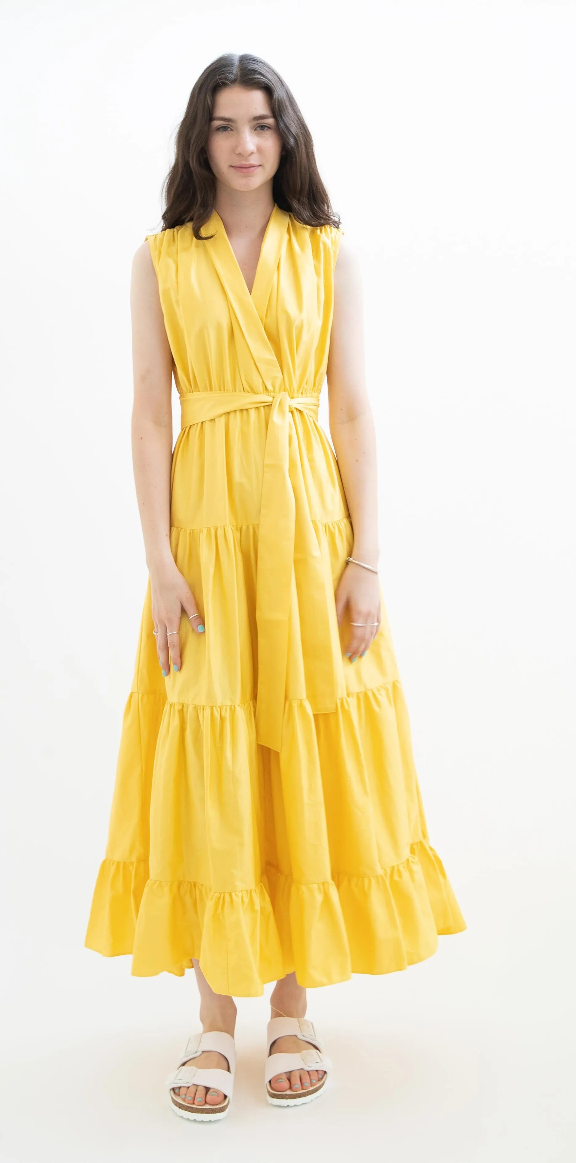 Devotion Twins Vroylia Long Dress in Yellow