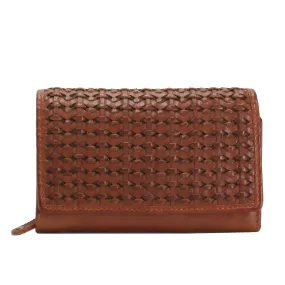 Dia Genuine Leather Wallet - Cognac