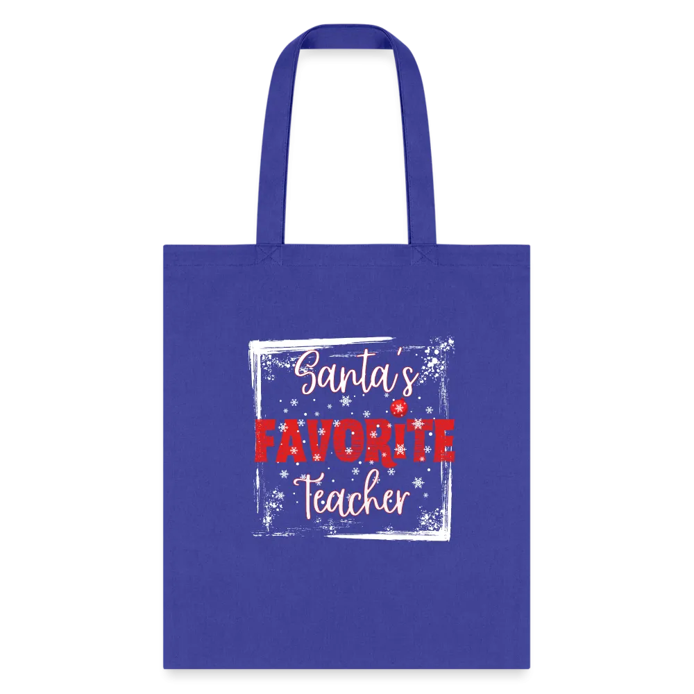 Eco-Friendly Festive Learning: 'Santa's Favorite Teacher' Reusable Tote Bag