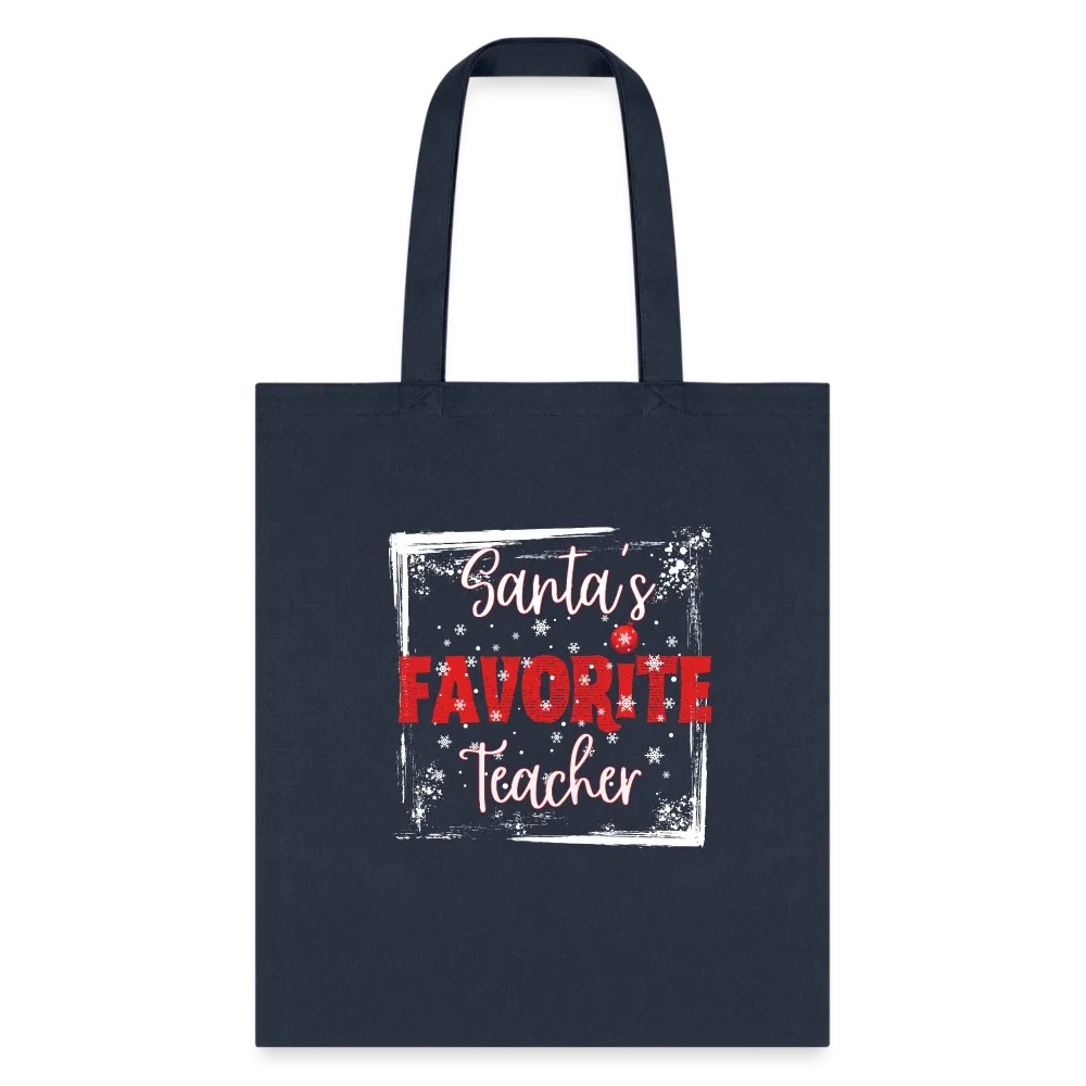 Eco-Friendly Festive Learning: 'Santa's Favorite Teacher' Reusable Tote Bag