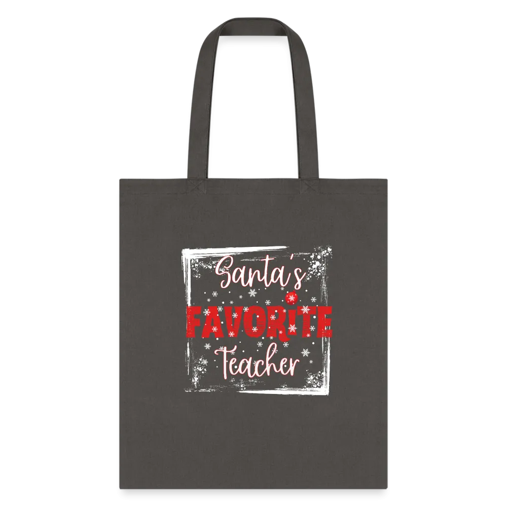 Eco-Friendly Festive Learning: 'Santa's Favorite Teacher' Reusable Tote Bag