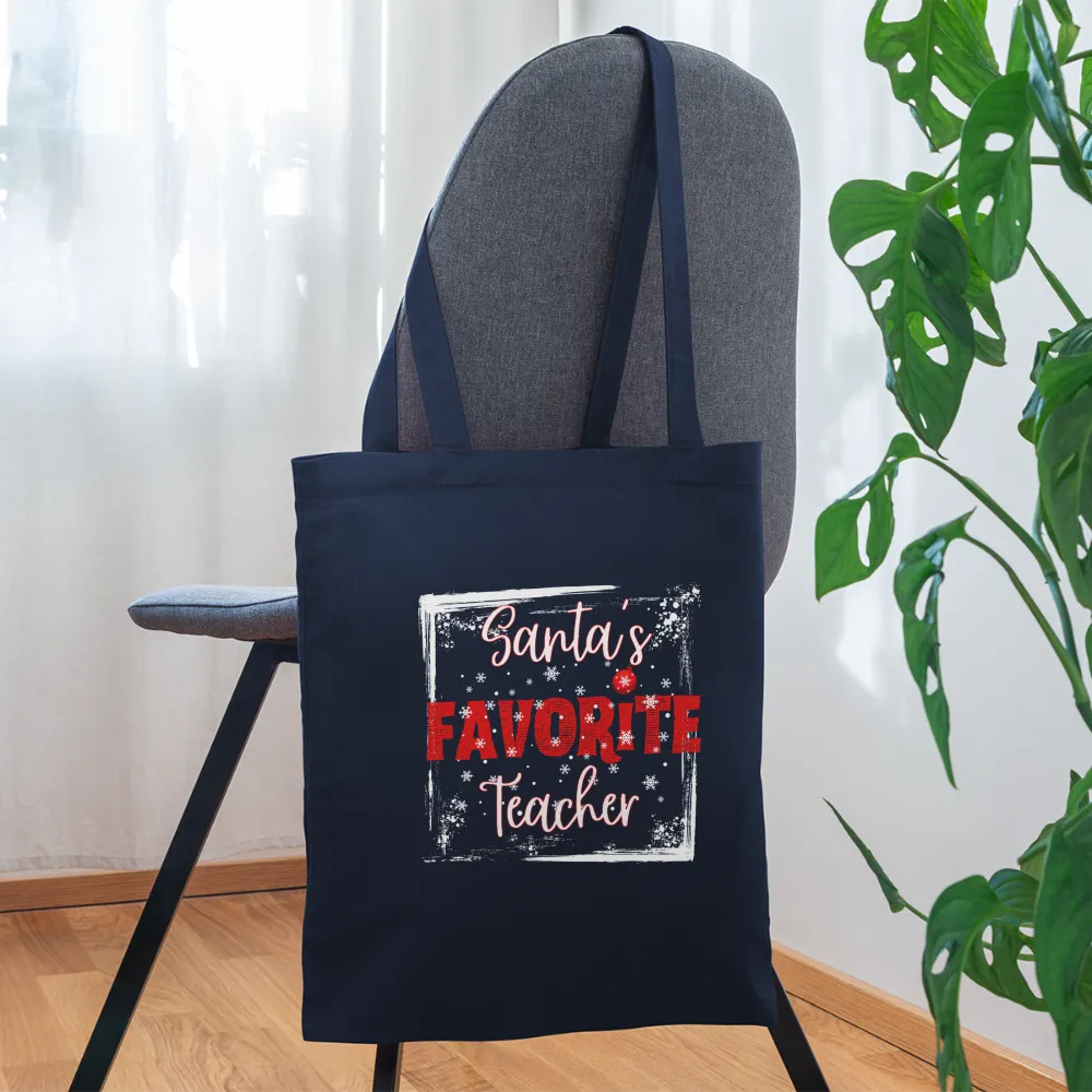 Eco-Friendly Festive Learning: 'Santa's Favorite Teacher' Reusable Tote Bag