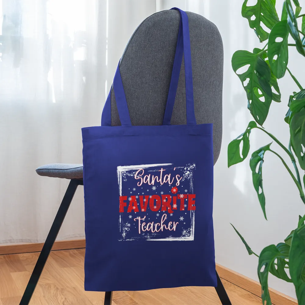 Eco-Friendly Festive Learning: 'Santa's Favorite Teacher' Reusable Tote Bag