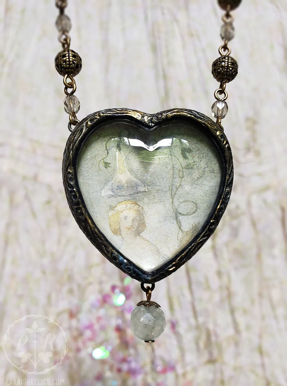 Fairy Queen ~ John Anster Fitzgerald Pictorial Shrine Heart Amulet