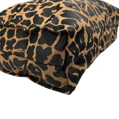 Fendi Leopard Print Canvas Tote Bag