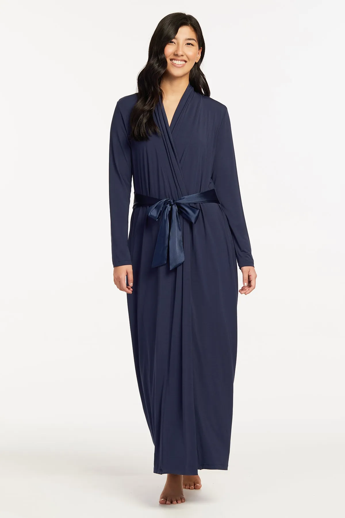 Fleurt Long Robe - Black, Navy