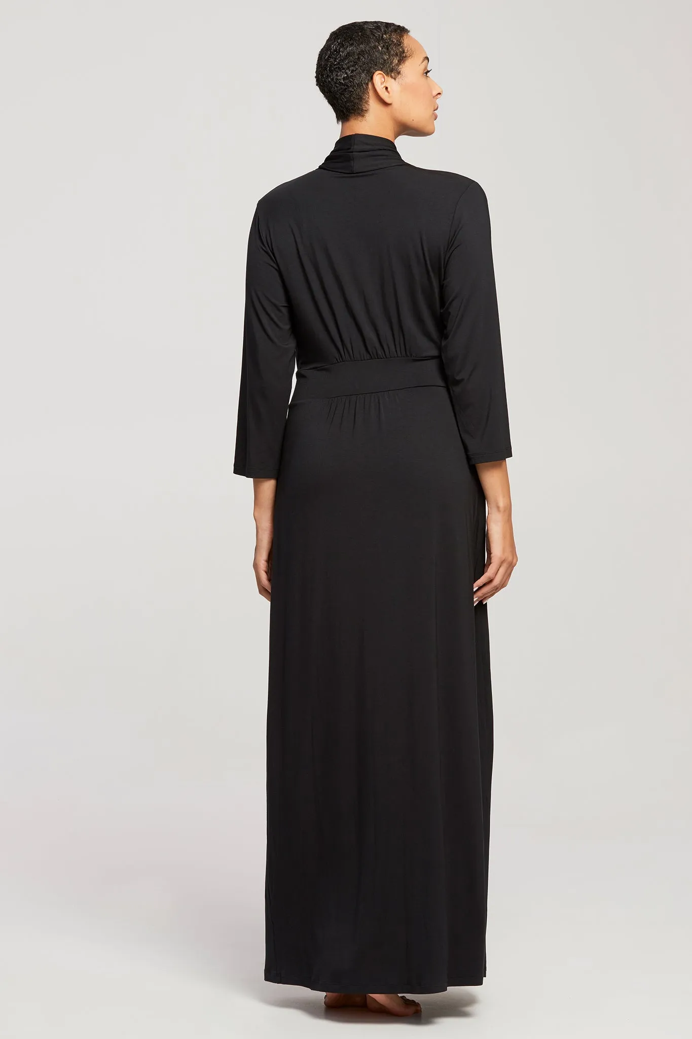 Fleurt Long Robe - Black, Navy